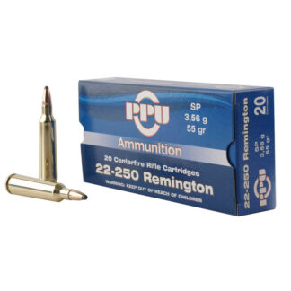 PPU 22-250 REM 55 Gr SP 20bx
