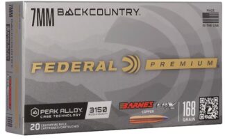 BACKCOUNTRY 7mm 168gr Barnes LRX Copper 20/Bx