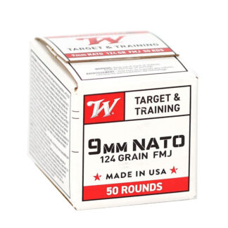 USA White 9mm 124gr FMJ 50rd/Box