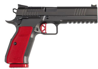 Dan W DWX 9mm 5" OR/Rail, Blk/Rd 10-rd