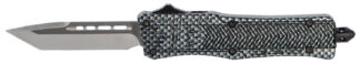 CobraTec Knives SCFCTK1STNS CTK-1  Small 2.75" OTF Tanto Plain D2 Steel Blade/Carbon Fiber Aluminum Handle Features Glass Breaker Includes Pocket Clip