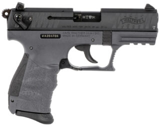 Walther Arms 5120765 P22 Q 22 LR 10+1 3.42" Black Steel/Threaded Barrel, Matte Black Tenifer Serrated/Steel Slide & Tungsten Gray Polymer Frame w/Picatinny Rail, Black Interchangeable Backstrap Grips