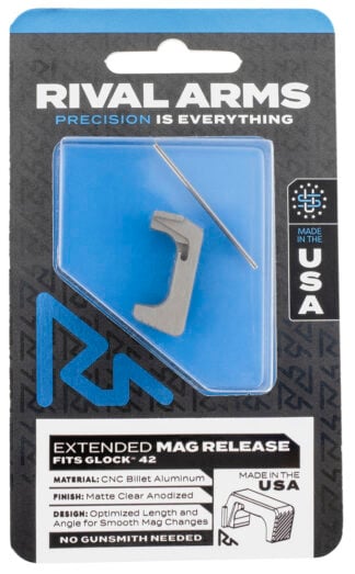 Rival Arms RA72S001D Magazine Release  Extended Dark Gray Aluminum for Sig P320