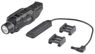 Streamlight 69447 TLR-2 RM w/Laser Black Aluminum, 1,000 Lumens White LED Bulb/Red Laser, 297 Meters Beam, Picatinny Rail Mount