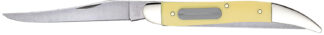 Case 00120 Fishing  3.40" Folding Clip/Fish Scaler Plain/Serrated Tumble Polish Tru-Sharp SS Blade/ Yellow Synthetic Handle