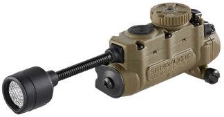 Streamlight  Sidewinder Stalk Helmet Light 23/28/57/76 Lumens White White/Red/Green/Blue/IR LED Bulb Coyote 28 Meters Distance Features Arc Rail Mount & Assembly
