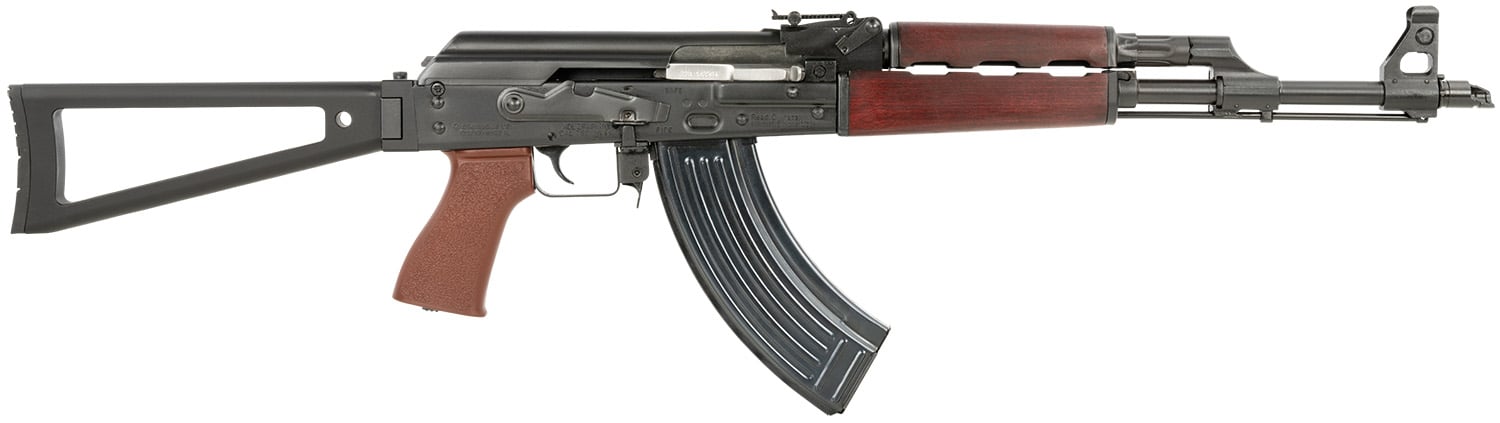 Zastava Arms Usa ZR7762RTF ZPAPM70 7.62x39mm 30+1 16.30" Black Chrome Lined Steel Barrel, Black Serbian Red Wood Handguard, Black Synthetic Folding Triangle Stock, Black Synthetic Grip