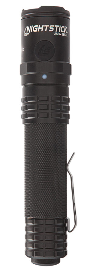 Nightstick USB588XL USB Dual-Light Tactical Flashlight Black Anodized 125/350/450/850/1,100 Lumens White LED