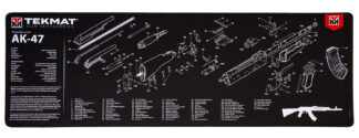 TekMat TEKR36AK47 AK-47 Cleaning Mat Black/White Rubber 12"x36" AK-47 Parts Diagram