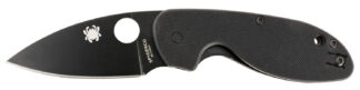 Spyderco C216GPBBK Efficient 2.98" Folding Plain Black DLC 8Cr13MoV SS Blade/Black Textured G10 Handle
