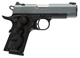 Browning 051993492 1911 Black Label Compact Frame 380 ACP 8+1 3.63" Matte Stainless Steel Barrel, Northern Lights Cerakote Serrated Steel Slide, Matte Black Polymer Frame, Black Polymer Grip