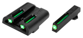 TruGlo TG131ST1 TFO Green/Tritium/Fiber Optic Front Sight-Green/Tritium/Fiber Optic Rear Sight Sig Sauer P-Series #8 Front/#8 Rear