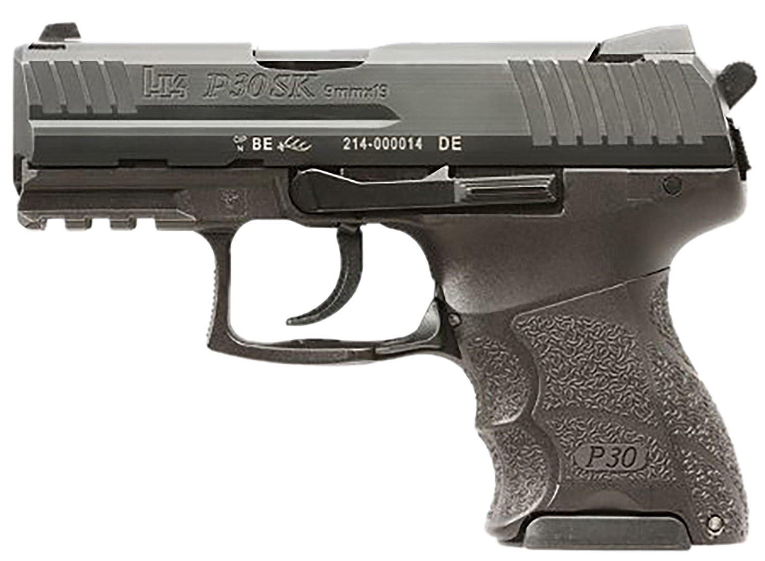 HK 81001107 P30SK V3 Sub-Compact Frame 9mm Luger 12+1/15+1 3.27" Black Steel Barrel, Black Cerakote Serrated Steel Slide, Black Polymer Frame w/Picatinny Rail, Ambidextrous