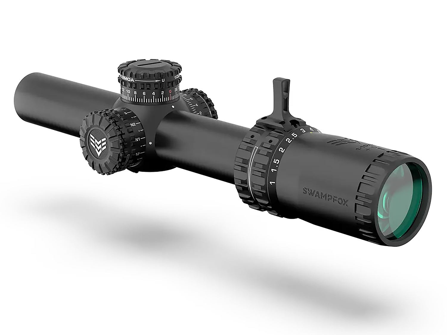 Swampfox Optics ARH11024GB Arrowhead Black 1-10x 24mm 30mm Tube Guerrilla Dot BDC Reticle