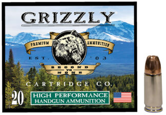 Grizzly Ammo GC9MM19mm Luger 115gr Jacketed Hollow Point 20 Per Box/10 Case