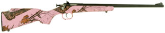 Crickett KSA2161 Youth 22 LR 1rd 16.12" Blued Single Shot Barrel, Blued Stainless Steel Receiver, Mossy Oak Pink Blaze Fixed Synthetic Stock, Right Hand