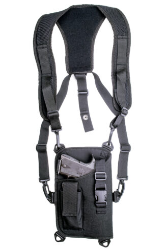GrovTec US Inc GTHL14905R Trail Pack Shoulder Black 1000D Nylon Harness Fits Large Semi-Auto Fits 4.50-5" Barrel Right Hand