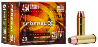 Federal F454FS1 Fusion Handgun 454Casull 260gr Fusion Soft Point 20 Per Box/10 Case