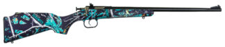 Crickett KSA2172 Youth 22 LR 1rd 16.12" Blued Barrel & Receiver, Fixed Front/Adjustable Rear Peep Sights, Muddy Girl Serenity Synthetic Stock w/11.5" LOP, Rebounding Firing Pin Safety