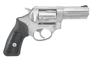 Ruger 5719 SP101  357 Mag 5rd 3.10" Satin Stainless Steel Barrel, Cylinder & Frame, Black Rubber Grip, Transfer Bar Safety, Exposed Hammer