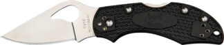 Spyderco BY10PBK2 Byrd Robin 2 Lightweight 2.43" Folding Drop Point Plain 8Cr13MoV SS Blade Black Bi-Directional Texturing FRN Handle Includes Pocket Clip