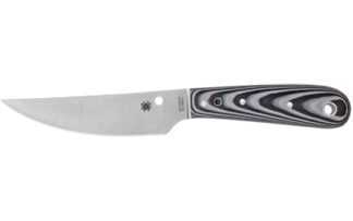 SPYDERCO BOW RVR G-10 BLK/WTE W/STH