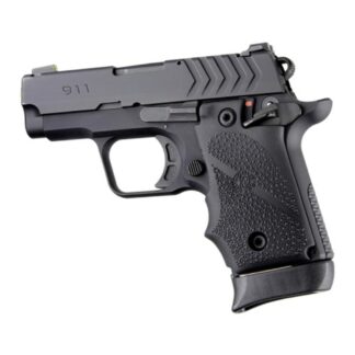 Hogue Overmolded Rubber Grip for Springfield 911 .380 Ambi Safety Black
