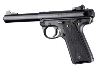 Ruger 22/45 MKIV Rubber Grip Panels Checkered W/Diamonds Black