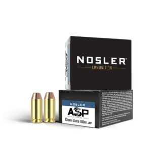 Nosler Match Grade Handgun Ammunition 10mm Auto 180gr JHP 1150 fps 20/ct