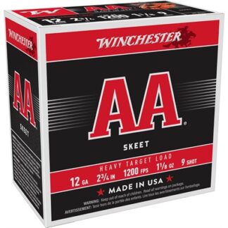 AA 12 GAUGE 2-3/4'' 1-1/8OZ #9 SHOT 25/BOX