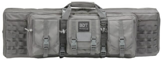 Bulldog BDT6037SG BDT Tactical Double 37" Seal Gray Nylon, 3 Accessory Pockets, Deluxe Padded Backstraps Lockable Zippers, Padded Internal Divider