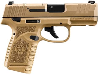 FN 66101419 Reflex MRD 9mm Luger 15+1 11+1 3.30" Micro-Compact Frame Flat Dark Earth PVD Optic Ready/Serrated Steel Slide  w/Picatinny Rail Stippled Grip Ambidextrous