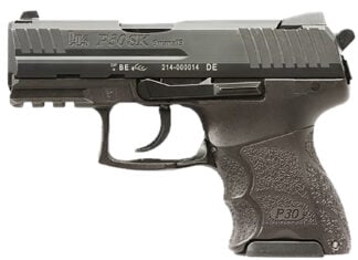 HK 81001108 P30SK V3 Sub-Compact Frame 9mm Luger 10+1 3.27" Black Steel Barrel, Black Cerakote Serrated Steel Slide, Black Polymer Frame w/Picatinny Rail, Ambidextrous