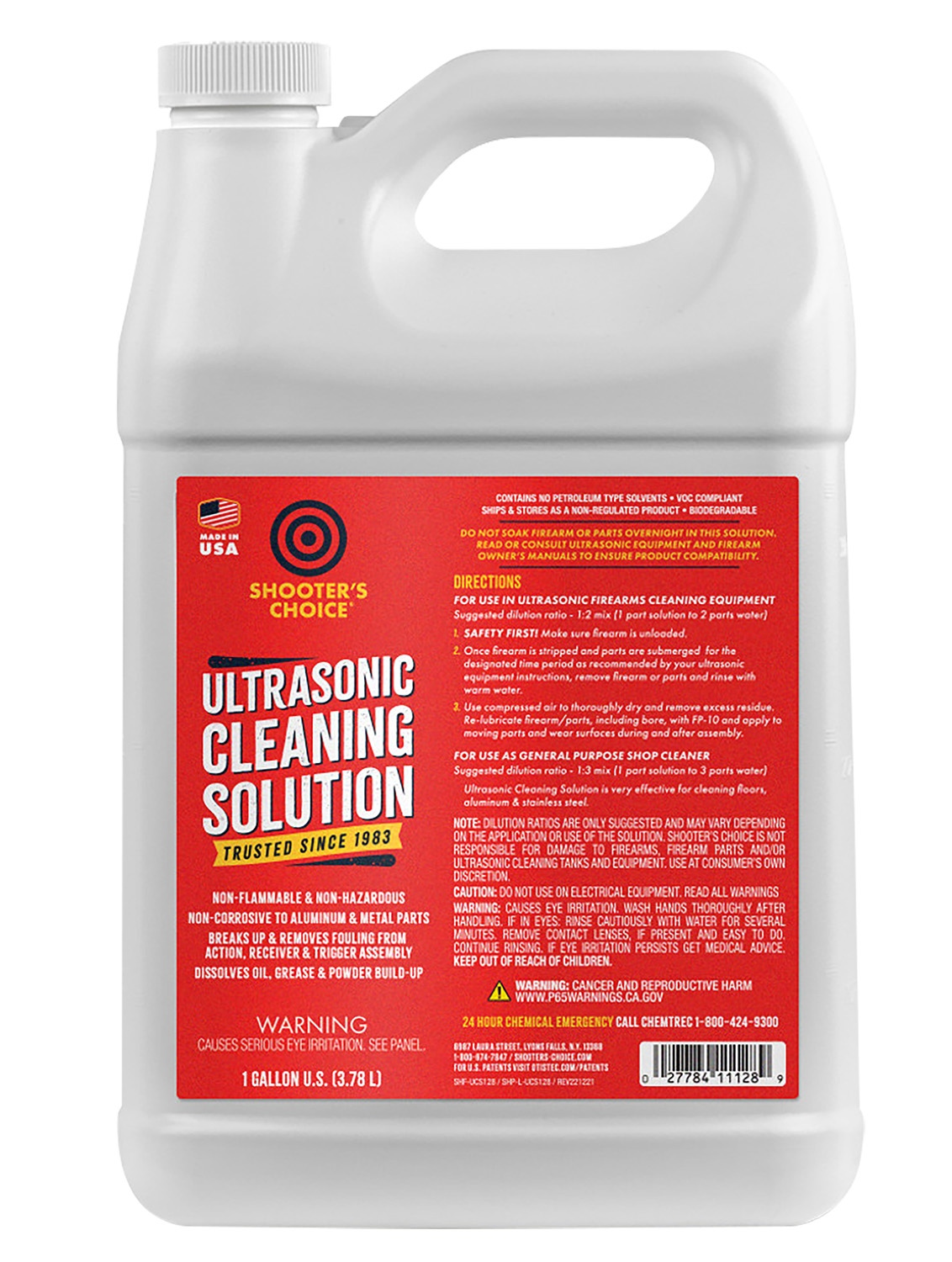 Shooters Choice SHFUCS128 Ultrasonic Cleaning Solution 1 Gallon Bottle