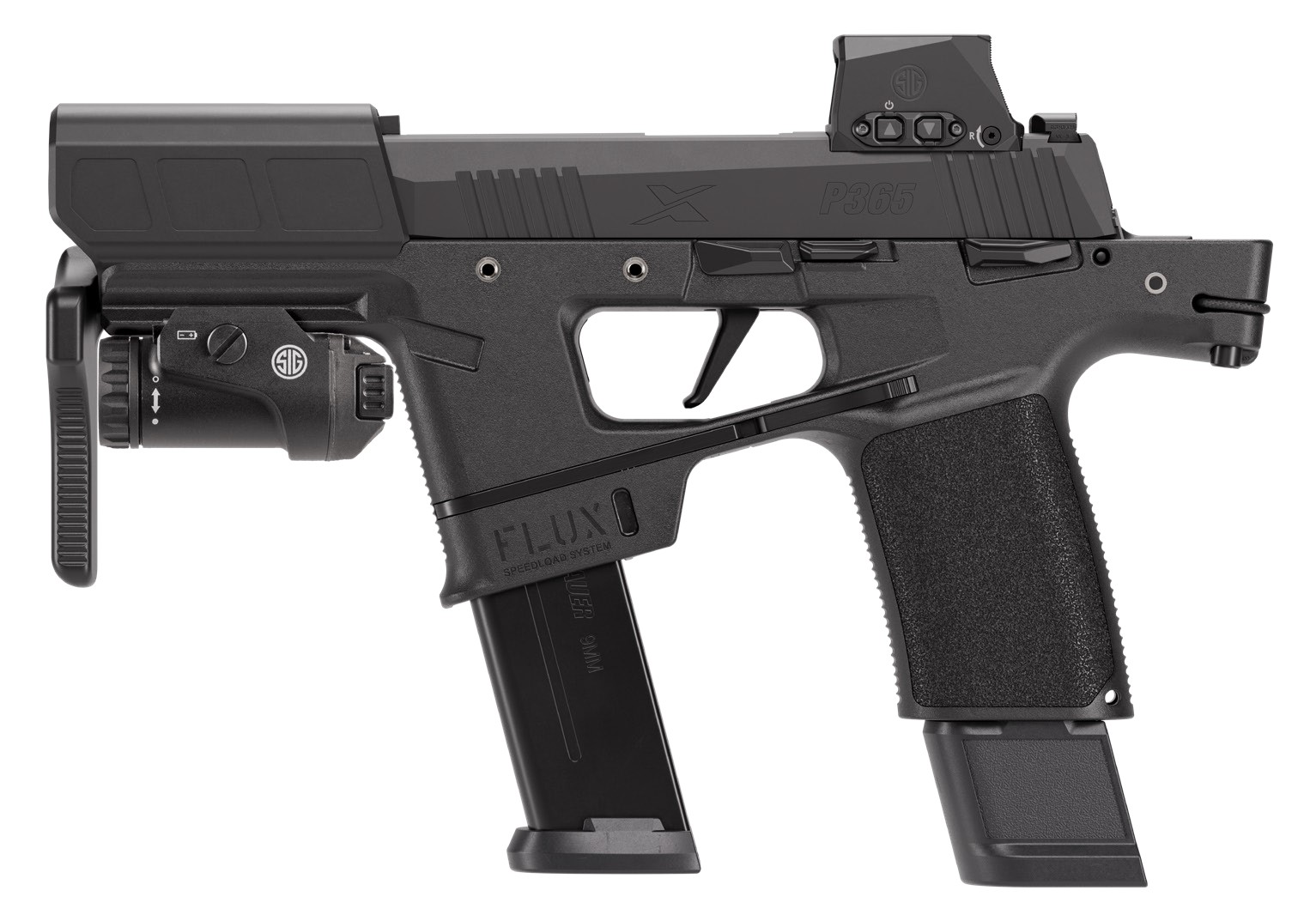 SIG SAUER P365 FLUX 9MM BLK 21+1 TAC KIT