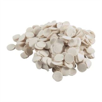 HEAVY DUTY COTTON ROUND PATCHES,.875''/.22-.25 CAL, 1000 PACK