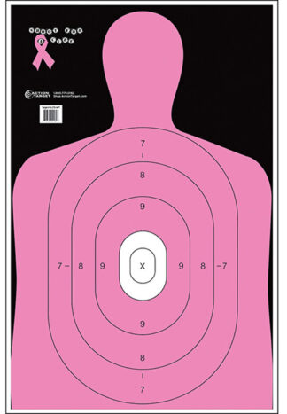 Action Target B27ENPT100 Qualification Shoot for the Cure Silhouette Paper 23" x 35" Pink 100 Per Box