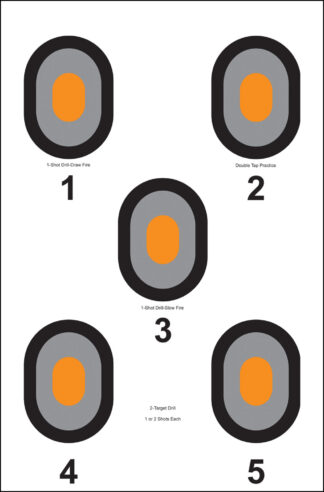 Action Target 530OC100 Bullseye  Bullseye Paper 23" x 35" Multi-Color 100 Per Box