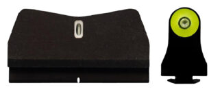 XS Sights GL0015P5Y DXT2 Big Dot Night Sights fits Glock Black | Green Tritium Yellow Outline Front Sight Green Tritium White Outline Bar Rear Sight