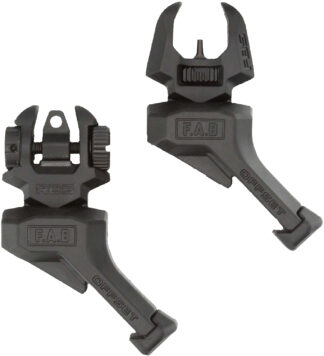 FAB Defense FXFRBSOSB Front and rear Set of Offset Flip-Up Sights Black