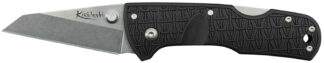 Cold Steel CS20KPL Kiridashi 2.50" Folding Sheepsfoot Plain 4116 Stainless Steel Blade/Black Griv-Ex Handle Includes Pocket Clip