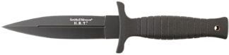 Smith & Wesson Knives SWHRT9BCP H.R.T. 4.75" Fixed Spear Point Plain 7Cr17MoV High Carbon SS Blade Thermoplastic Rubber Handle 9" OAL