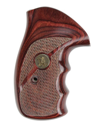 Pachmayr 63040 Renegade Grip Checkered Rosewood Laminate with Finger Grooves for S&W N Frame