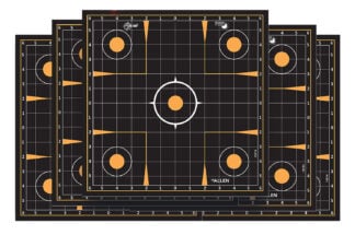 EZ-Aim 1531410 Splash Reactive Self-Adhesive Paper Black/Orange 12"x12" Sight-In Grid 10 Pack