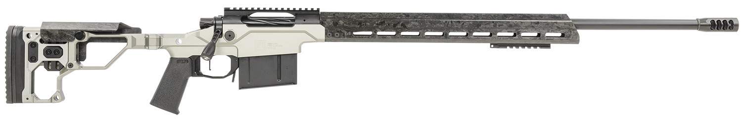 Christensen Arms 8010307700 Modern Precision 338 Lapua Mag 27" Threaded Carbon Fiber Barrel 5+1, Black Nitride Finish, Tungsten Anodized Folding Stock, Polymer Grip