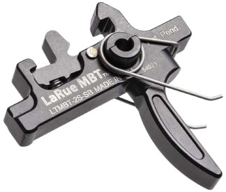 Larue Tactical LTMBT2SSB MBT-2S  Black Two-Stage Straight Fits AR10/AR15
