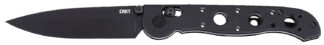 CRKT M16-03XK M16 03XK EDC 3.57" Folding Spear Point Plain Black EDP D2 Steel Blade, Black Grivory Handle
