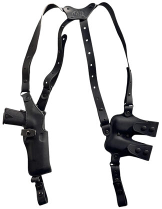 1791 Gunleather NSS1SBLVR  Optic Ready Shoulder Vertical Black Fits 1911 Right Hand