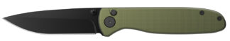 Outdoor Edge DK1C Dirk 3.25" Folding Drop Point Plain Black Oxide 8Cr13MoV SS Blade Green Anodized