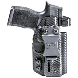Rounded Gear RGDRUIDSFAHELLCATPROCF Druid IWB/OWB Black Carbon Fiber Kydex Fits Springfield Hellcat Pro Ambidextrous